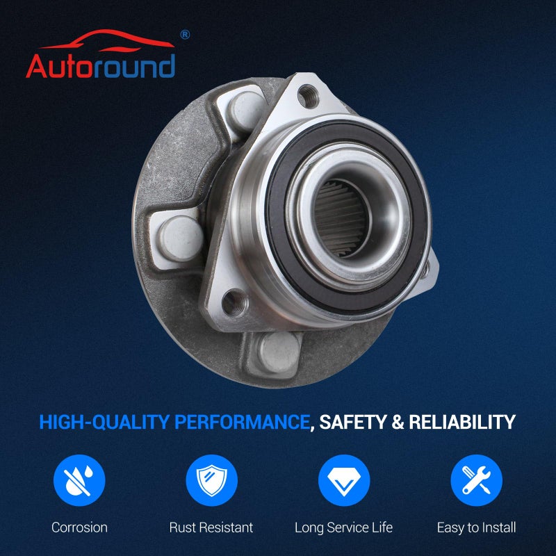 Autoround 513282 Front/Rear Wheel Bearing and Hub Assembly Fit for Cadillac CTS 2008-2019, XTS 18-19, Chevrolet Camaro 2010-2015, Impala 18-19, Driver Passenger Side, 5 Lugs w/ABS Encoder - Image 5